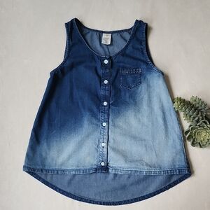 Tucker + Tate Blue Sleeveless Denim Blouse